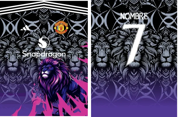 manchester united purple lion concept