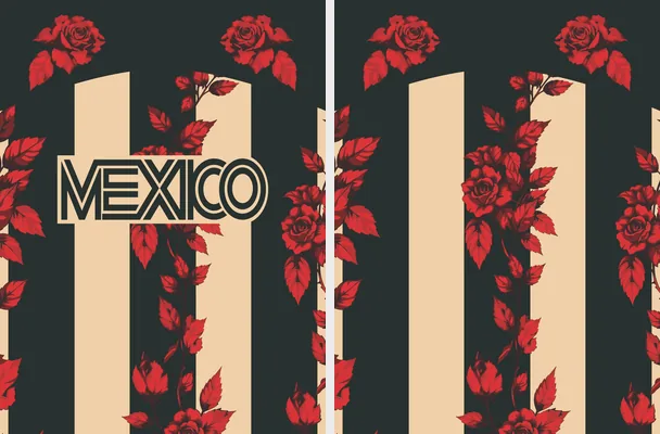 mexico roses green red