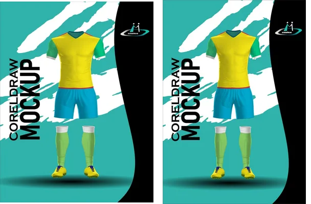 mockup uniforme de futbol coreldraw