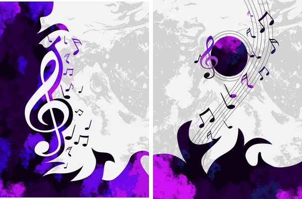 music band purple pattern