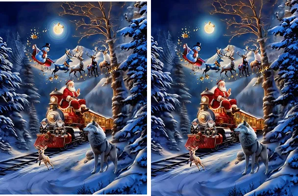navidad santa clos y el tren