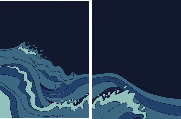 ondas marinas azules