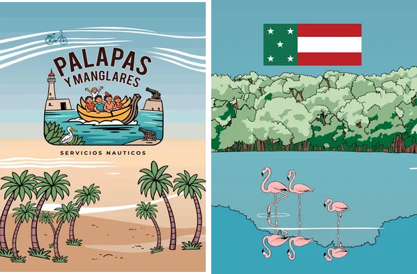 palapas y manglares