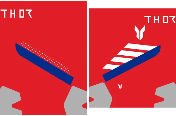 pantalon corto rojo azul