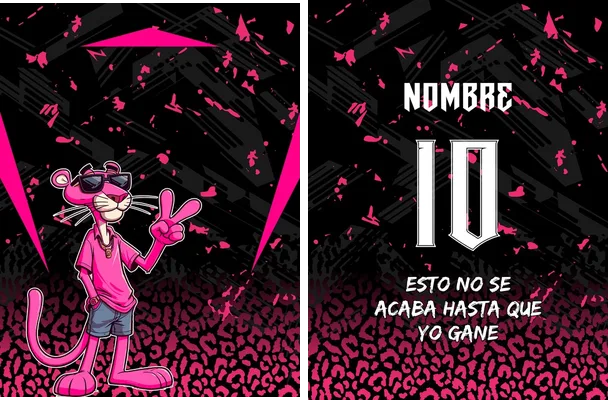pantera rosa grunge concept