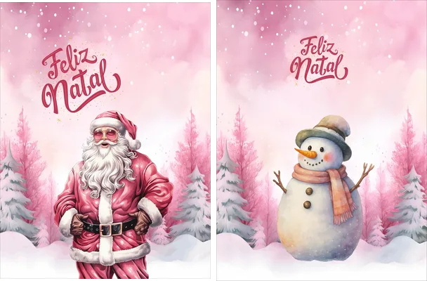 papa noel pink
