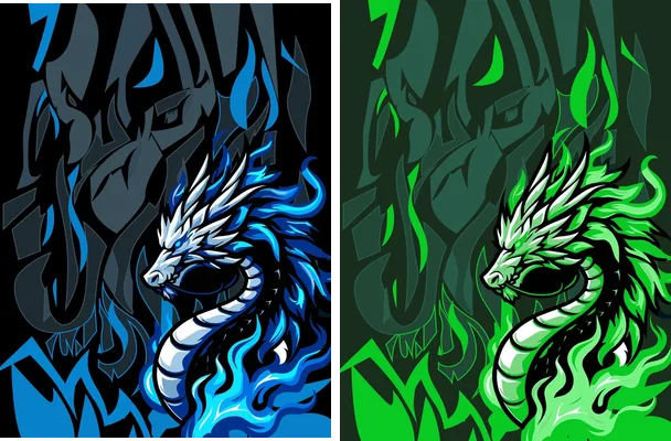 pattern dragon sports design