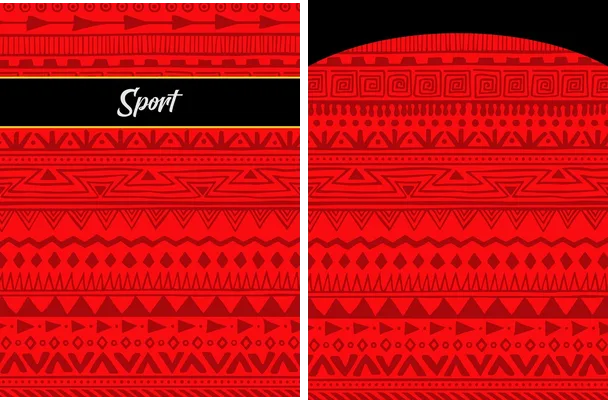 pattern geometric red