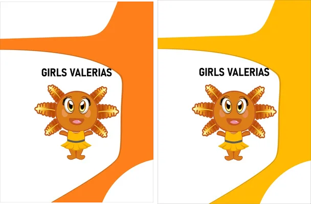 pattern orange girls jersey