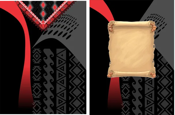 pattern red black geometric