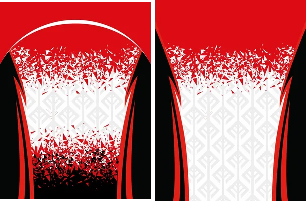 pattern red geometrico sports