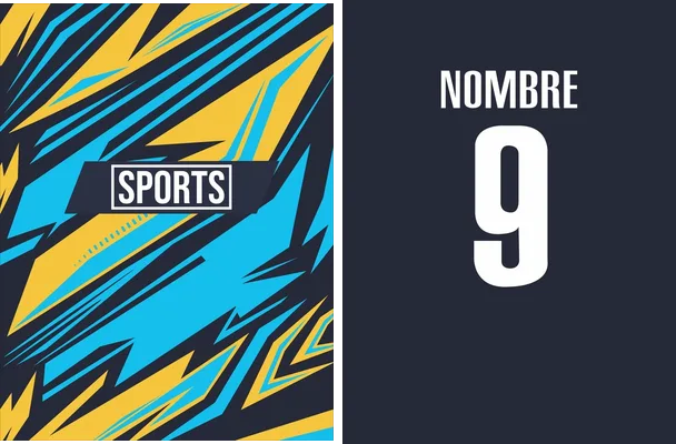 pattern sport yellow and blue
