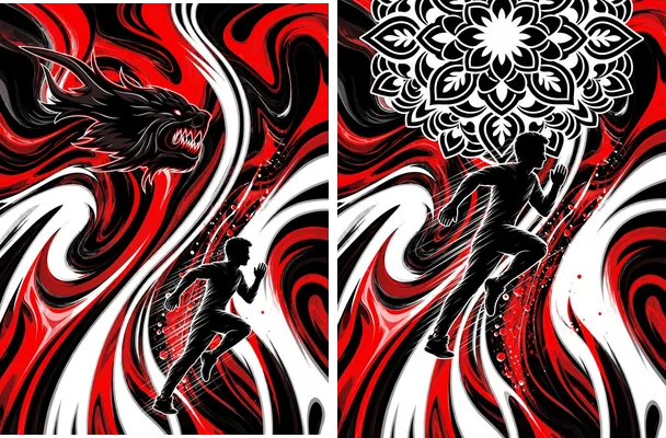 pattern sports absract red