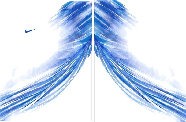 pattern sports blue white