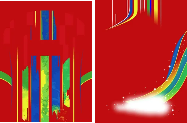 pattern sports degrade colors red