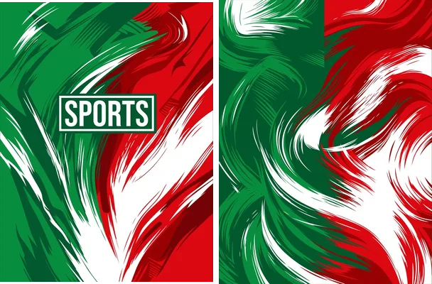 pattern sports green red