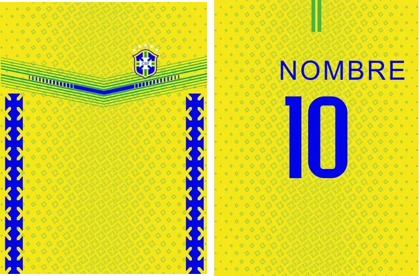 plantilla para sublimar camiseta de brasil