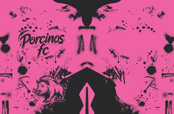 porcinos fc dark rose grunge