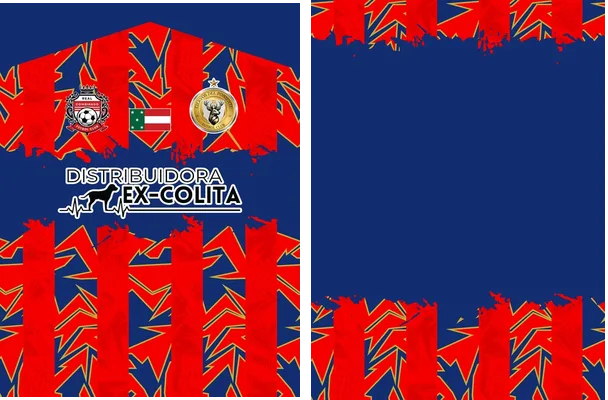 real combinado red blue concept