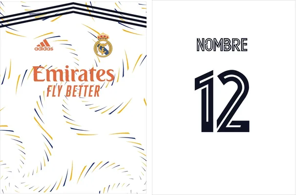 real madrid 2021 22 vector camiseta de futbol