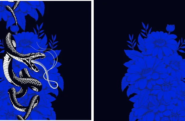 serpiente blue floral