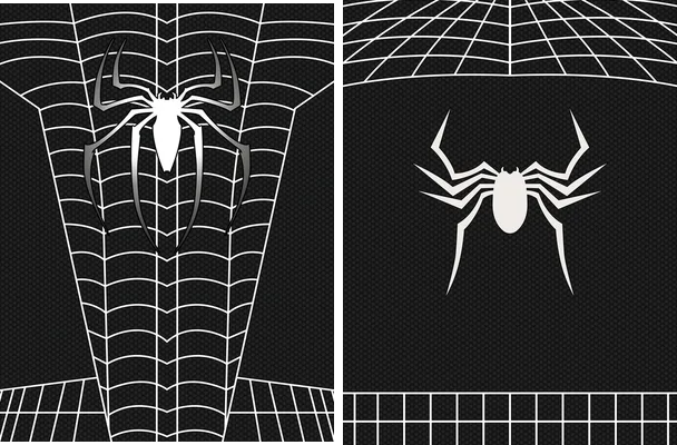 spider man black design