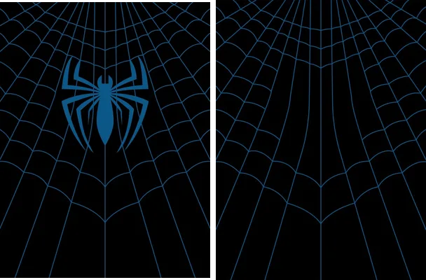 spider man blue design