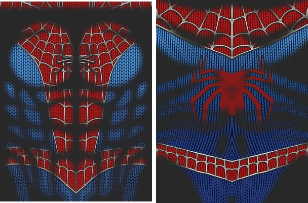 spiderman redblue design