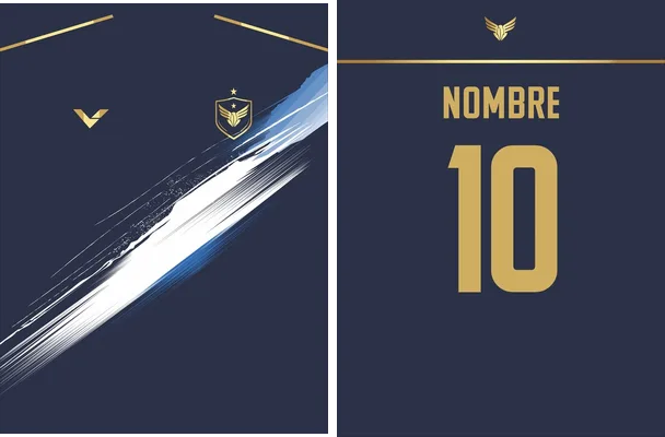 sport dorado y azul