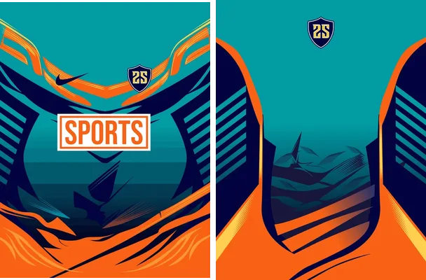 sports blue aqua degrades