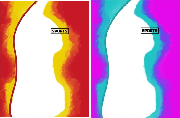 sports degradado colors