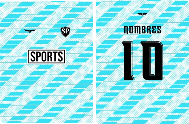 sports geometric aqua lines