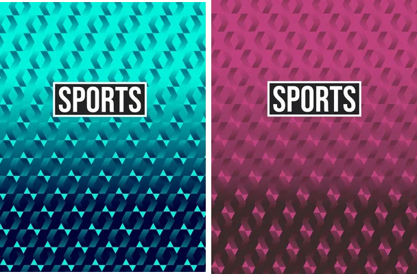 sports geometric degrade 3