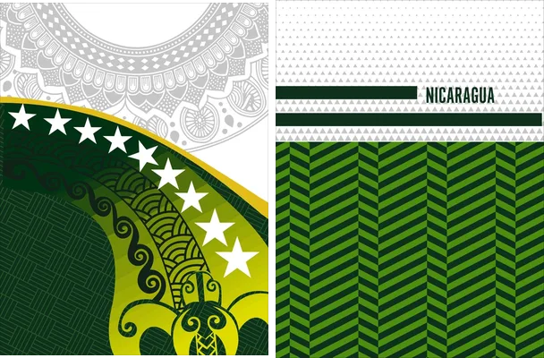 sports geometric green