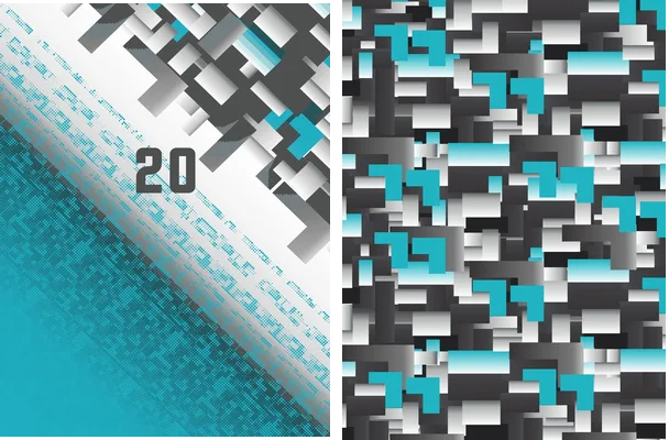 sports geometric sky blue