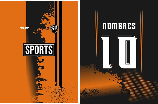 sports grunge orange