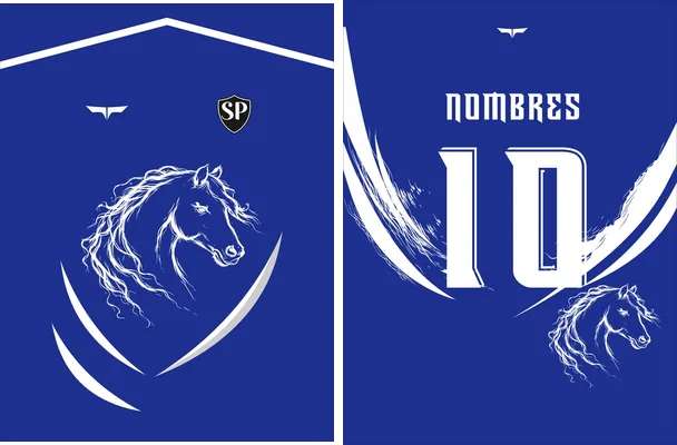 sports horse grunge blue