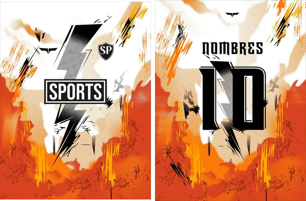sports orange grunge ray