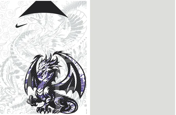 sports pattern dragon