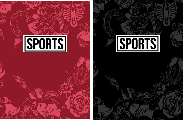 sports pattern flowers