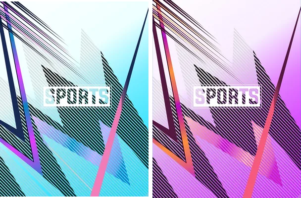 sports pattern gradient triangle