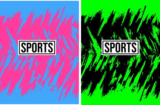 sports pattern grunge pink green