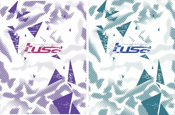 sports pattern purple green gradiente
