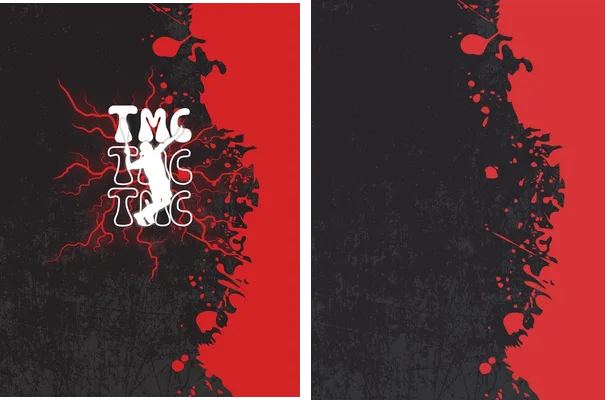 tcm grunge design red