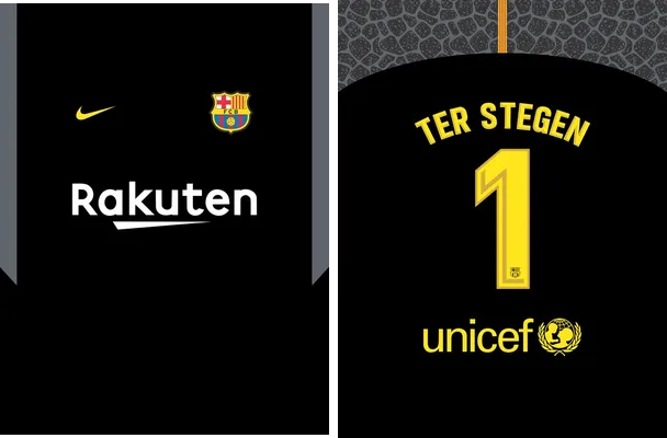 template camiseta barcelona arquero 2017