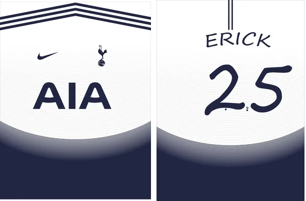 template camiseta tottenham 2018 19 local