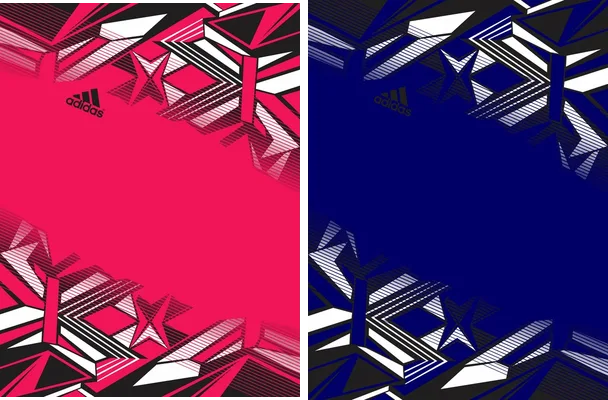 template disenos adidas rosa
