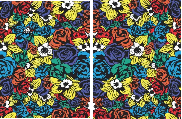 textura adidas floral