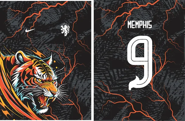 tiger orange black ligth