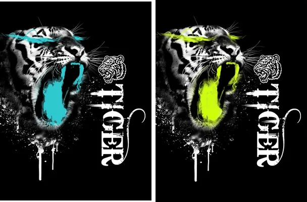 tiger sports concept grunge